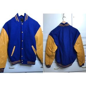 Leather sports jacket